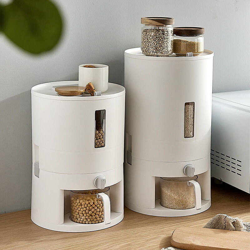 Thùng gạo thùng gạo đựng 20kg 10kg gia dụng kín kín chống côn trùng chống ẩm hộp đựng gạo dày 10kg cỡ nhỏ