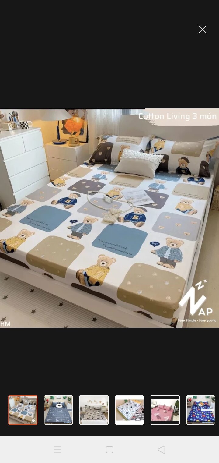 Bộ Ga gối 3 món Cotton poly bốn mùa đủ size