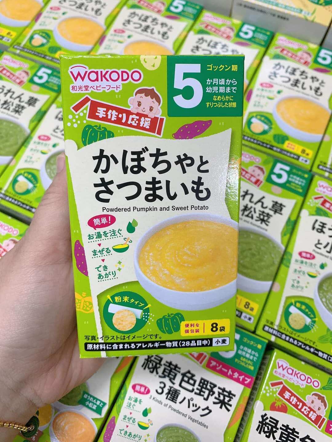 Bột ăn dặm Wakodo cho bé từ 5 tháng date mới