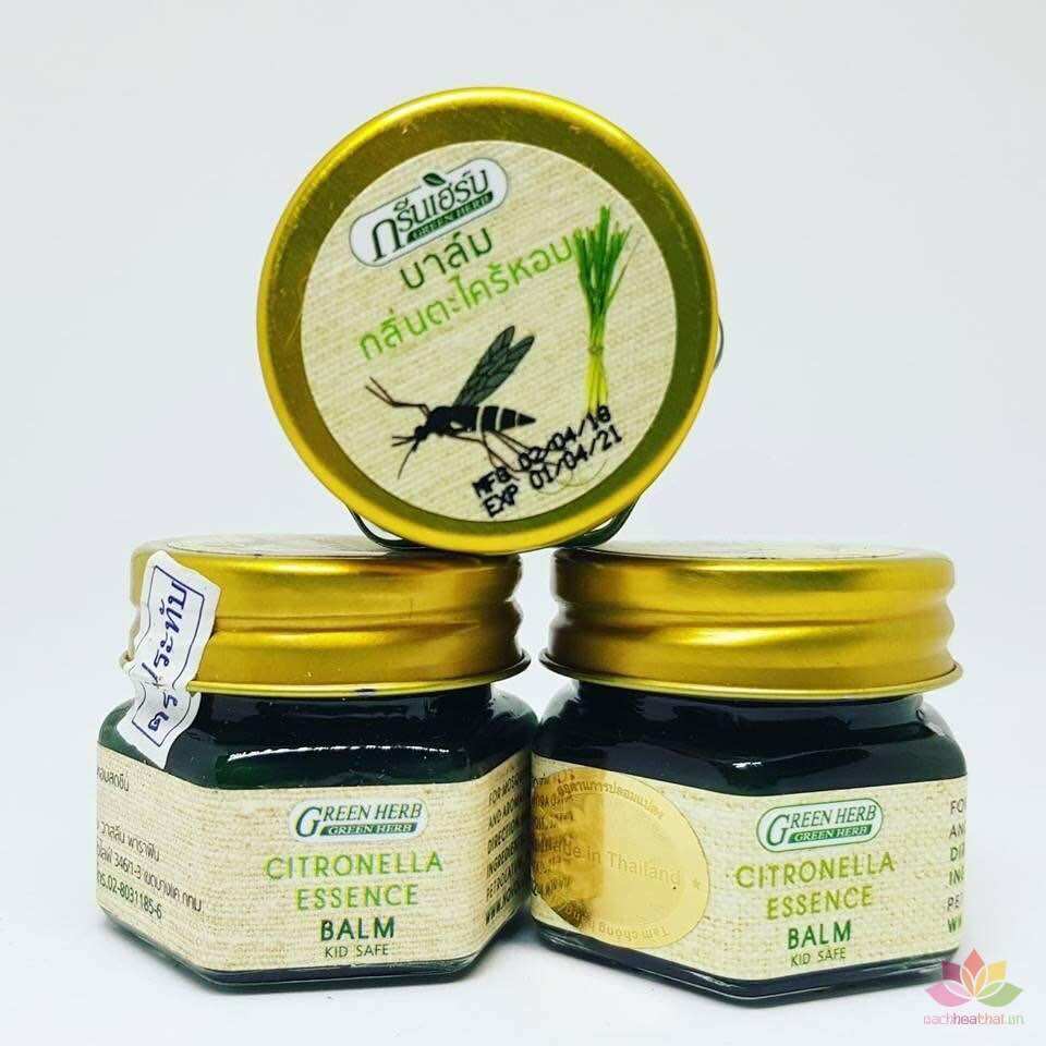 DẦU CÙ LÀ GREEN HERB MUỖI SẢ (nắp thiếc) - THAI LAN 20Gr