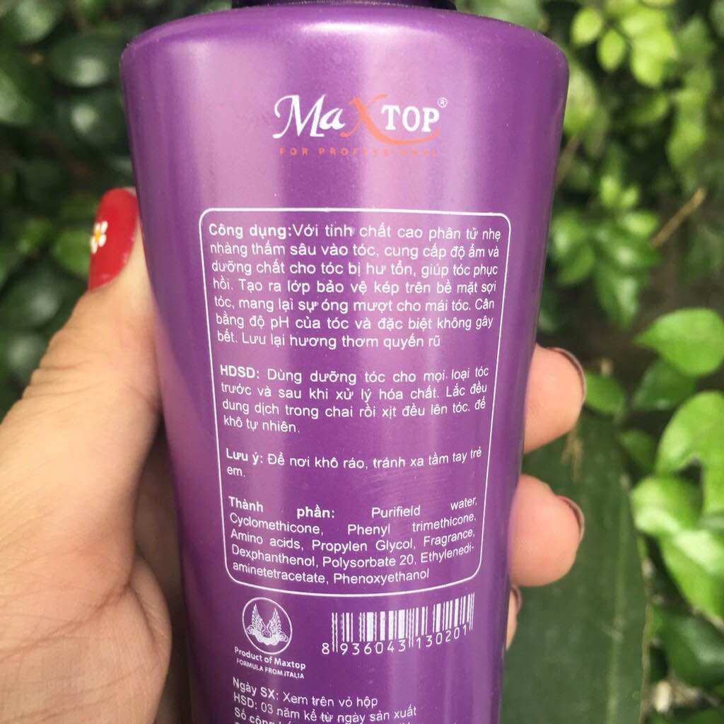 [HCM]XỊT DƯỠNG SIÊU PHỤC HỒI TÓC MAXTOP REPAIR 200ml