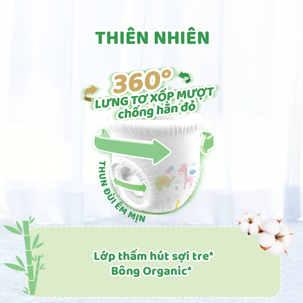 Bỉm quần Molfix (Hàng công ty) size M42+6 miếng cho bé từ 6-11kg