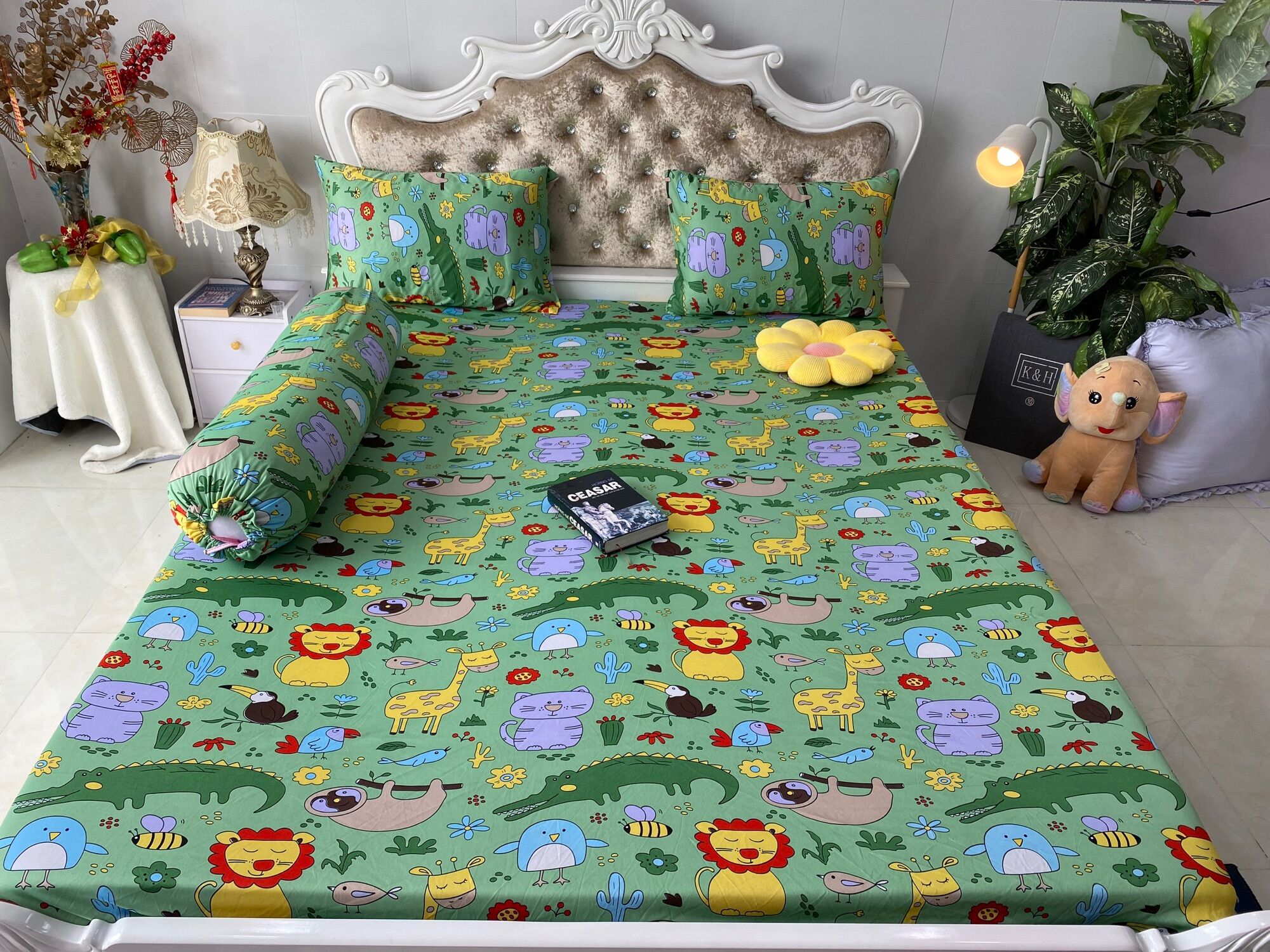 Bộ drap ga thun Hàn quốc mẫu thú mới