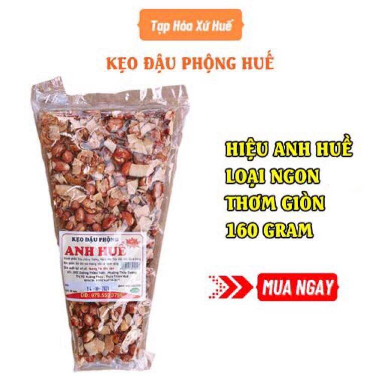 Kẹo đậu phộng Huế loại ngon (thơm - giòn), hiệu Anh Huề, 160 gram