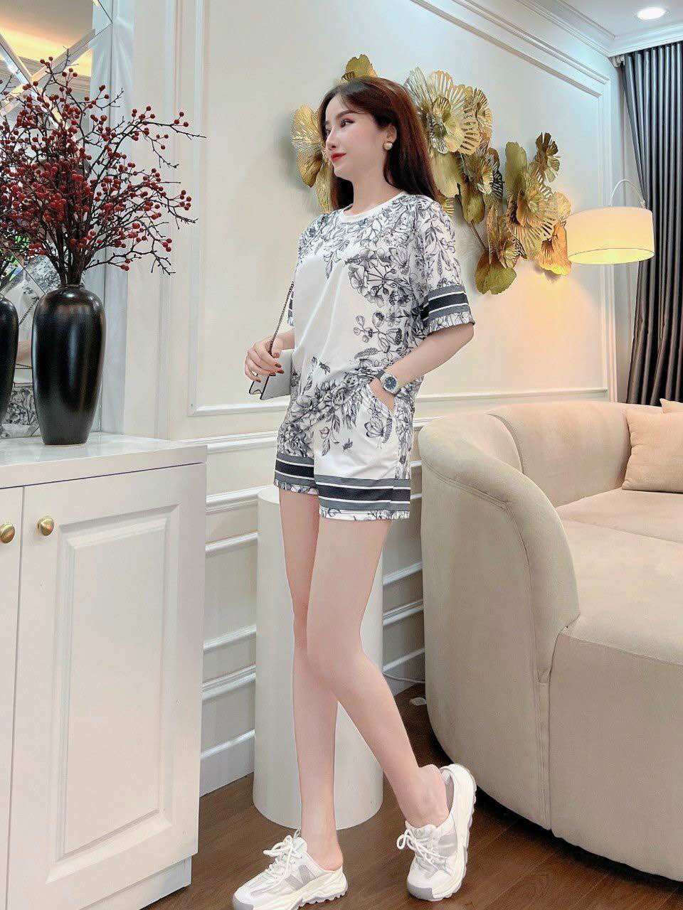 BỘ SHORT COTTON LẠNH PHỐI 3D CAO CẤP