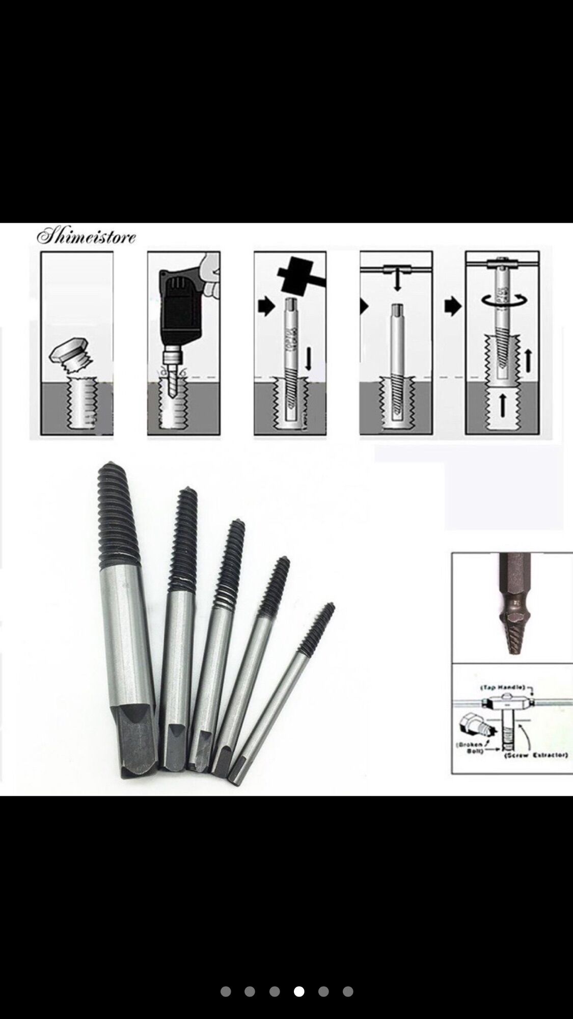 [HCM]Bộ mở ốc gãy 5 cây thép tốt