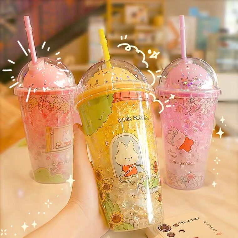 Ly nước nhựa 2 lớp - dày dặn