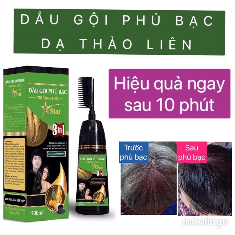 Dầu gội phủ bạc thảo dược Đen - Nâu Dạ Thảo Liên