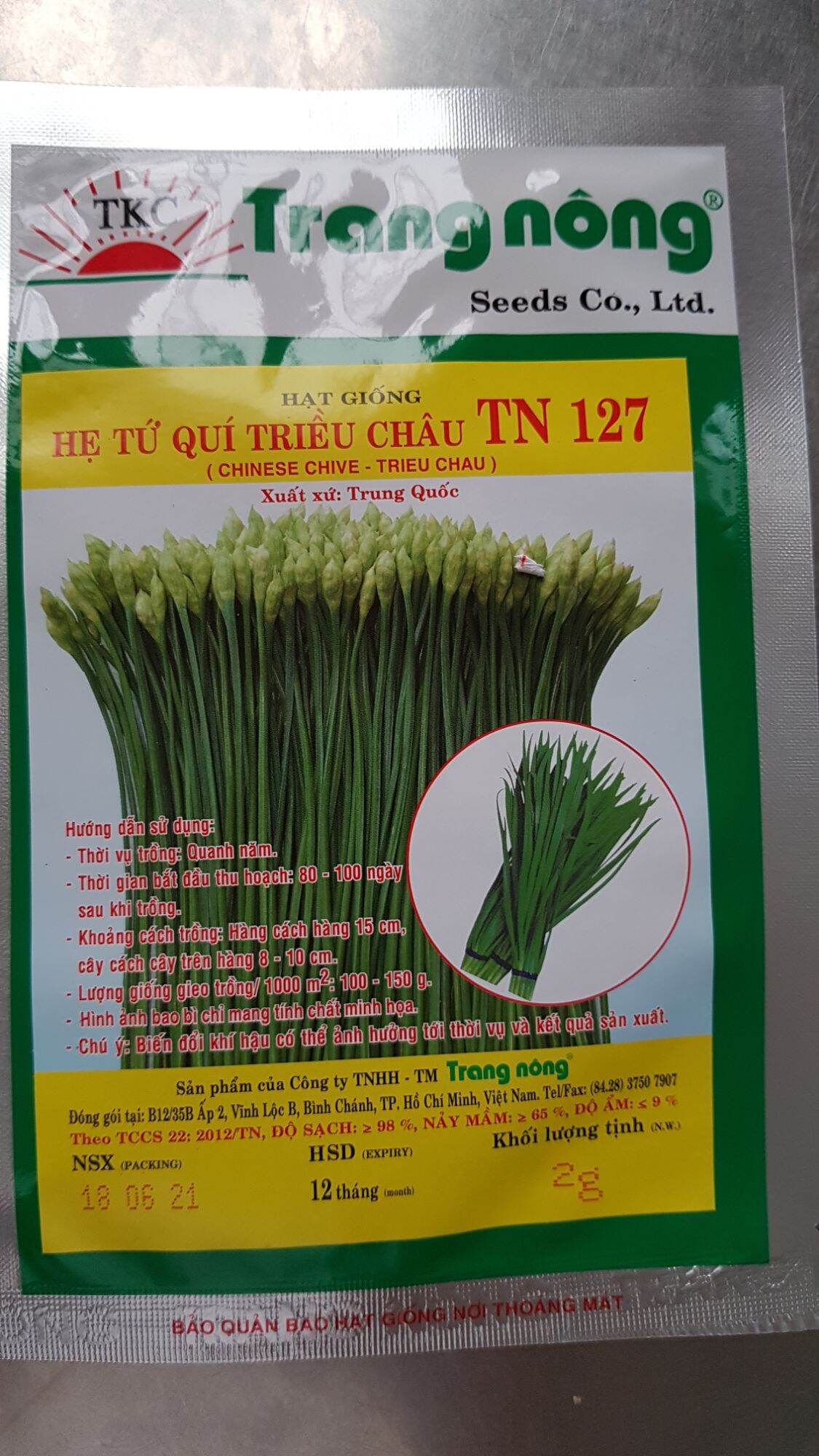 Hạt giống hẹ tứ quí tn127