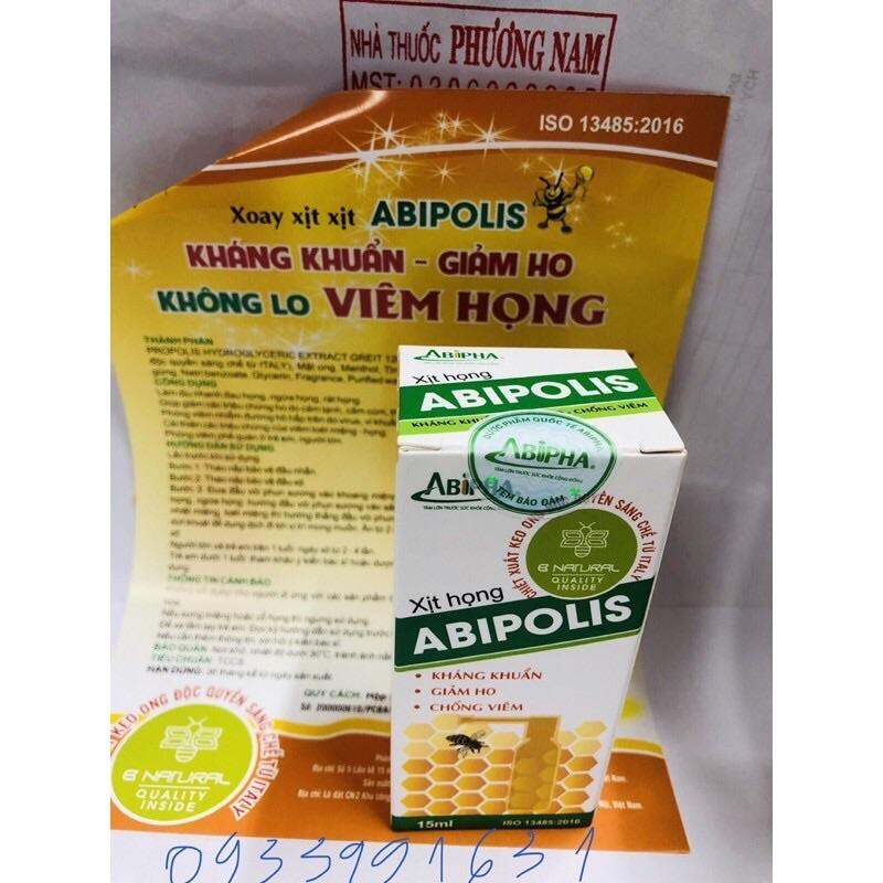 Xịt họng Abipolis-chai 15ml