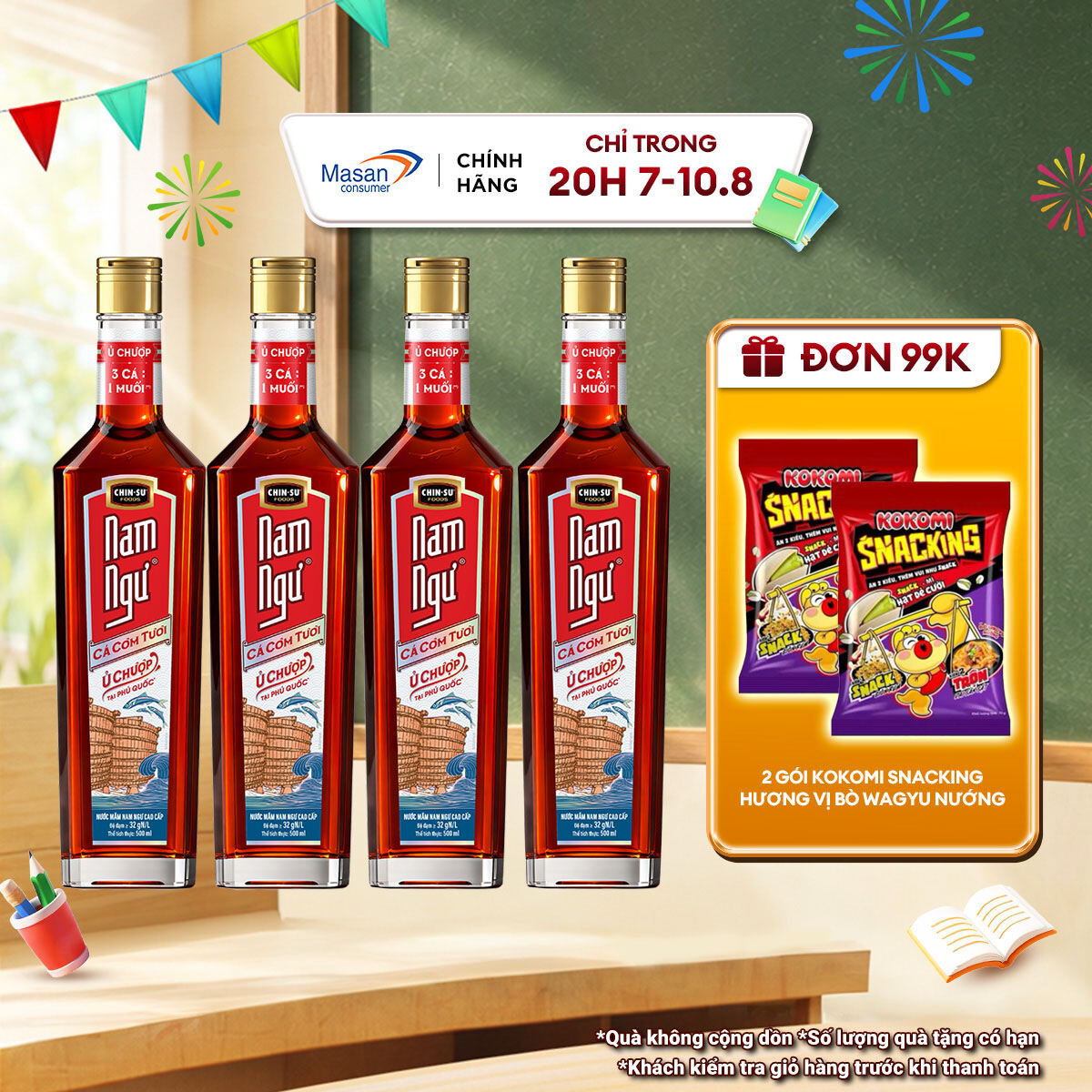 [Chọn Loại] Nước mắm Nam Ngư cao cấp  (ĐỘ ĐẠM ≥ 32 g N/l)  12chai x 500ml