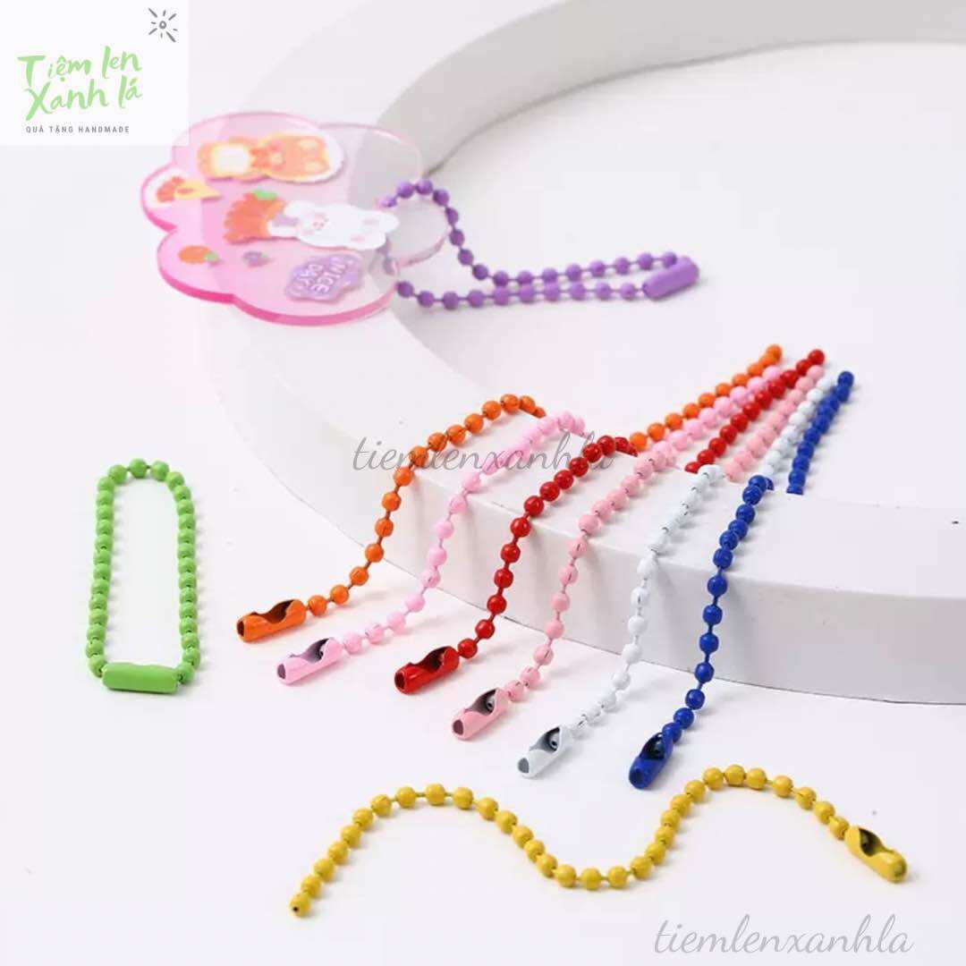 Set 20/50/100 dây móc bi 10cm làm móc khoá thủ công, diy