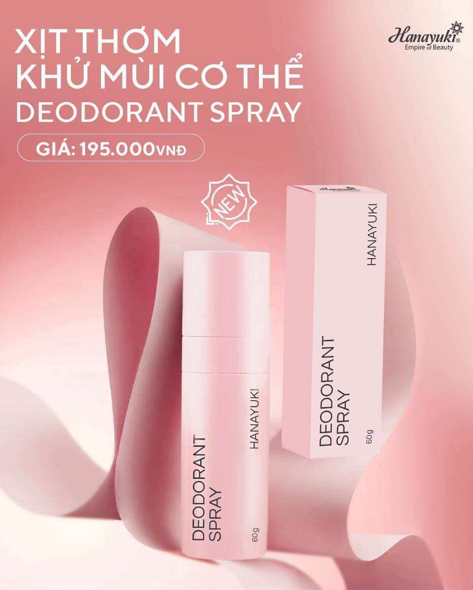 Xịt Khử Mùi Cơ Thể Hanayuki Deodorant Spray