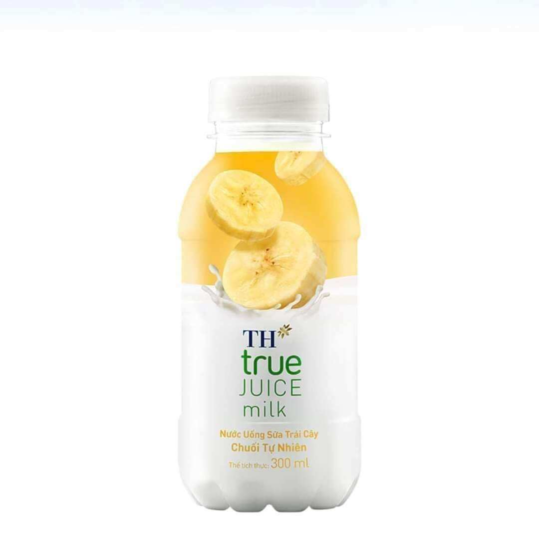 Sữa Trái cây TH true 2 vị Việt Quất/Chuối (12 chai 300ml)