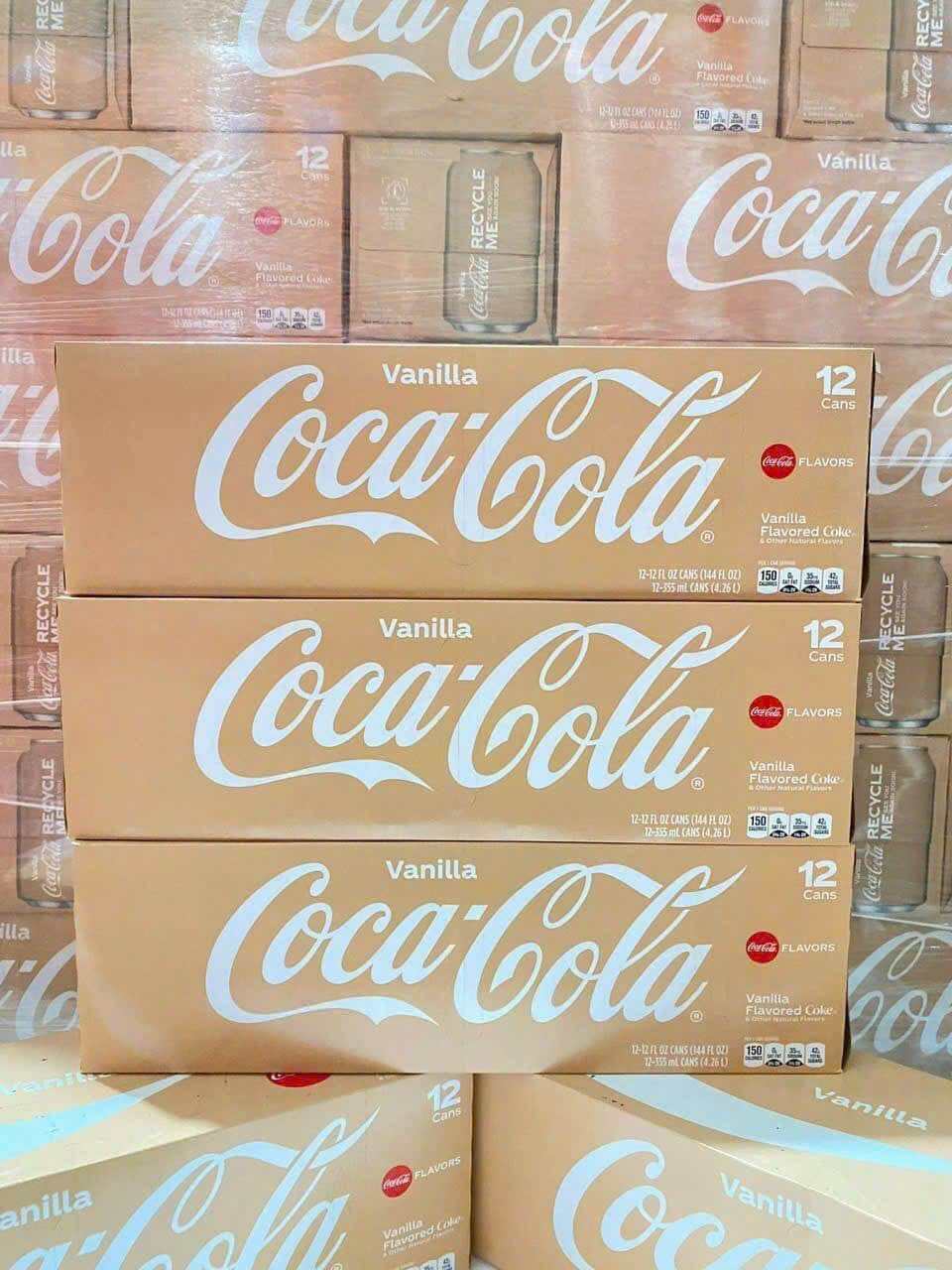 Coca Cola Hương Vanilla 355ml x 24 Lon Của Mỹ - Date 07 2024