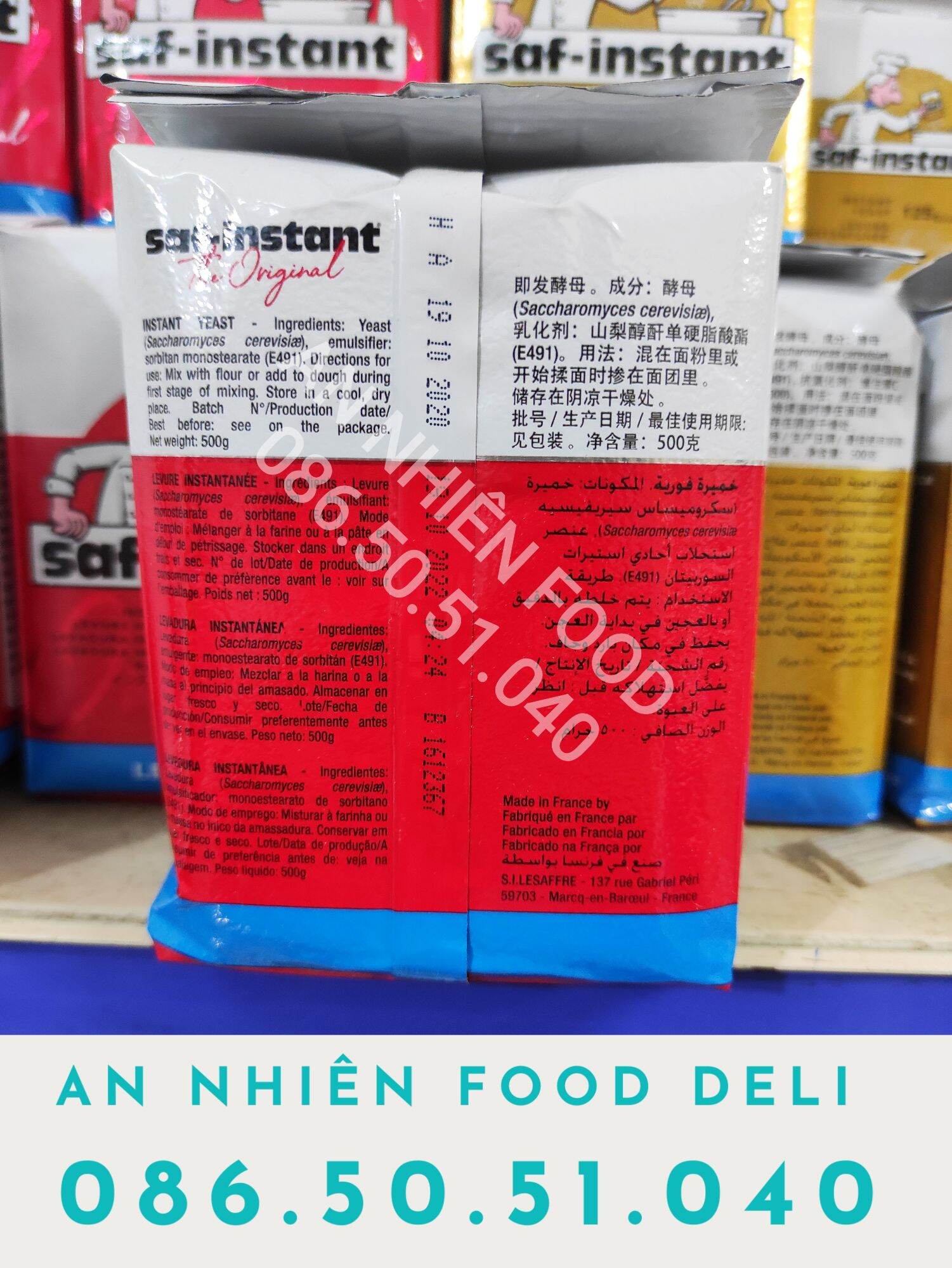 Men Nở Làm Bánh Bột Nở Đỏ hiệu Đầu Bếp Saf Instant 500G