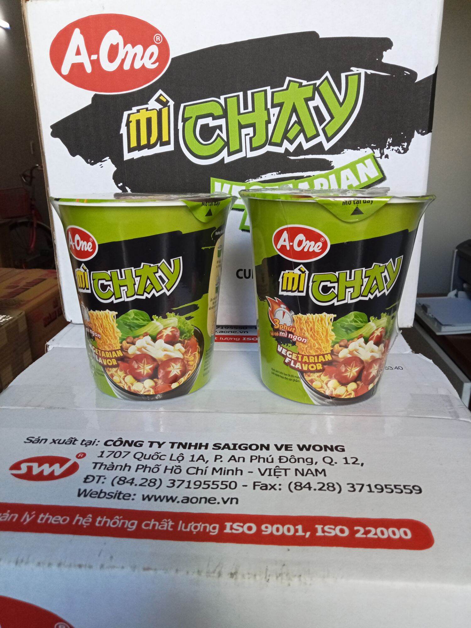 Mì Ly Chay Aone hộp12ly 65g