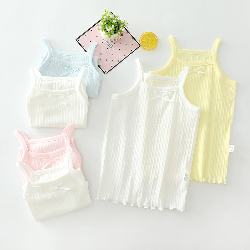 Áo Ba Lỗ Hai Dây Bé Gái Mặc Bên Trong Đồ Ngủ Trẻ Em Cotton Mặc Bên Trong
