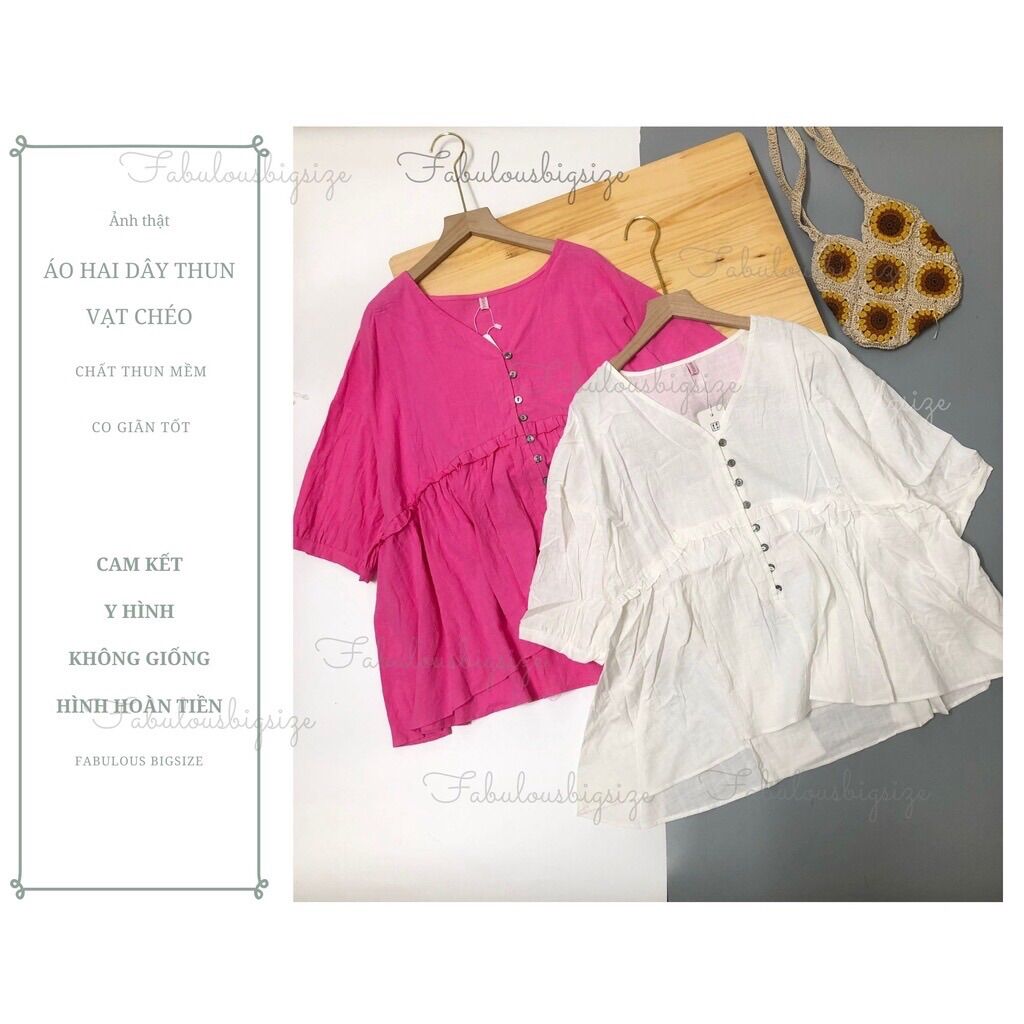 Áo babydoll đũi BIGSIZE 60-90kg