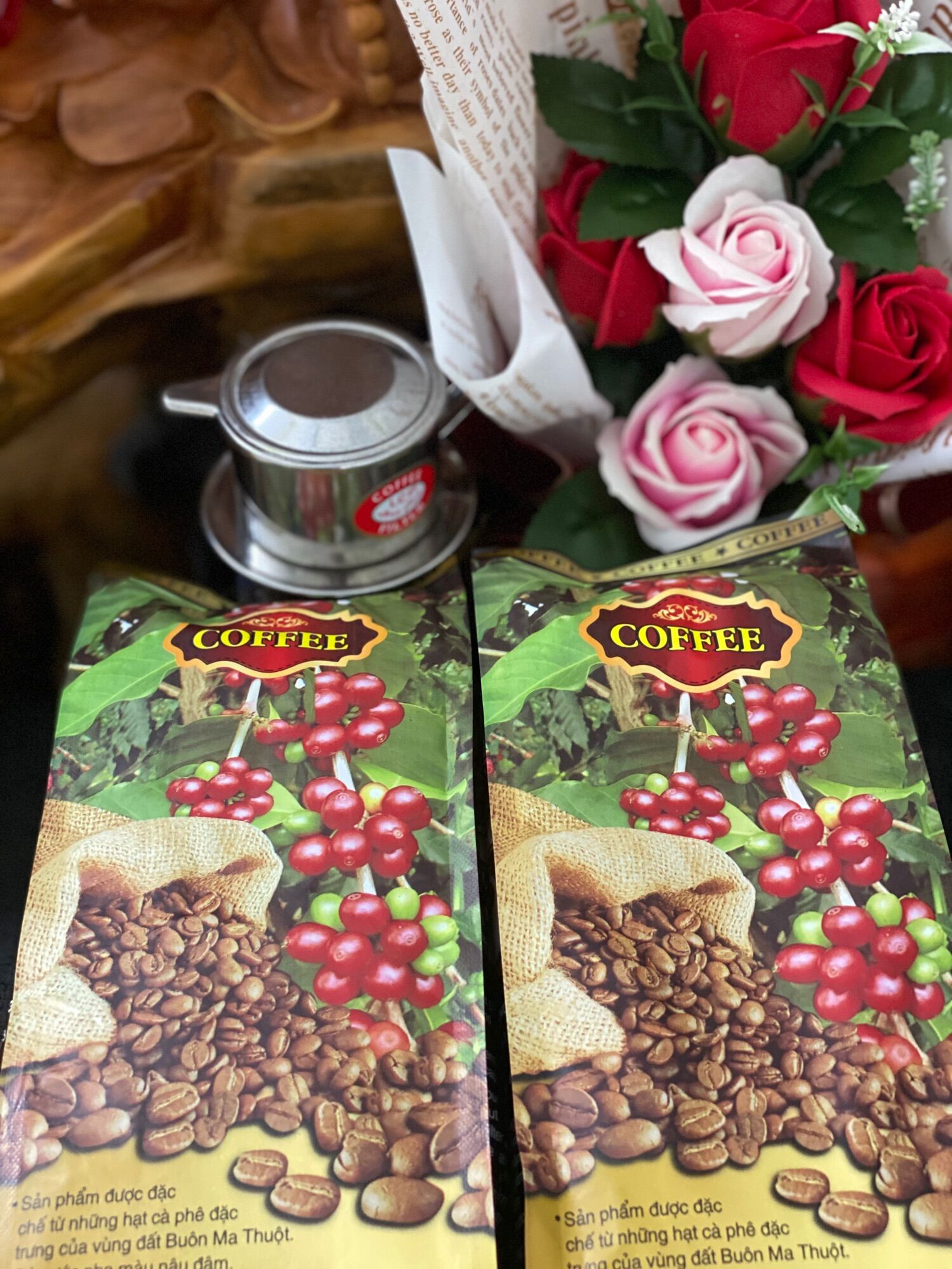 500Gr- CÀ PHÊ CHỒN TÂY NGUYÊN ĐƯỢC XAY THÀNH BỘT_CÀ PHÊ PHA PHIN TRUYỀN THỐNG-THƠM NGON TUYỆT VỜI-ĐẶC SẢN ĐAKLAK