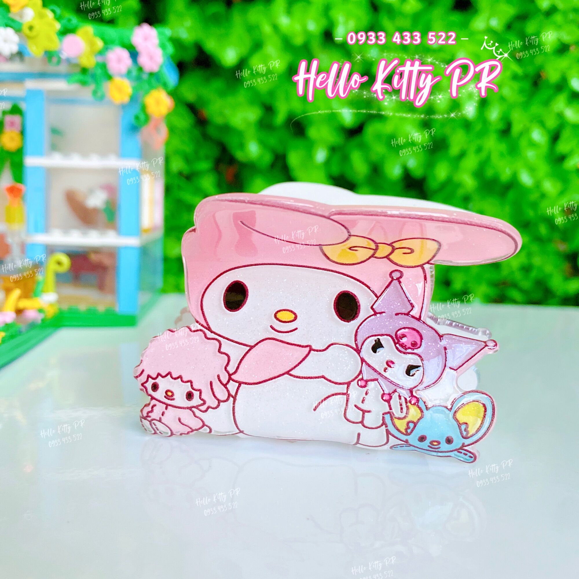 Kẹp tóc càng cua 3D HelloKitty Melody Cinnamoroll Purin