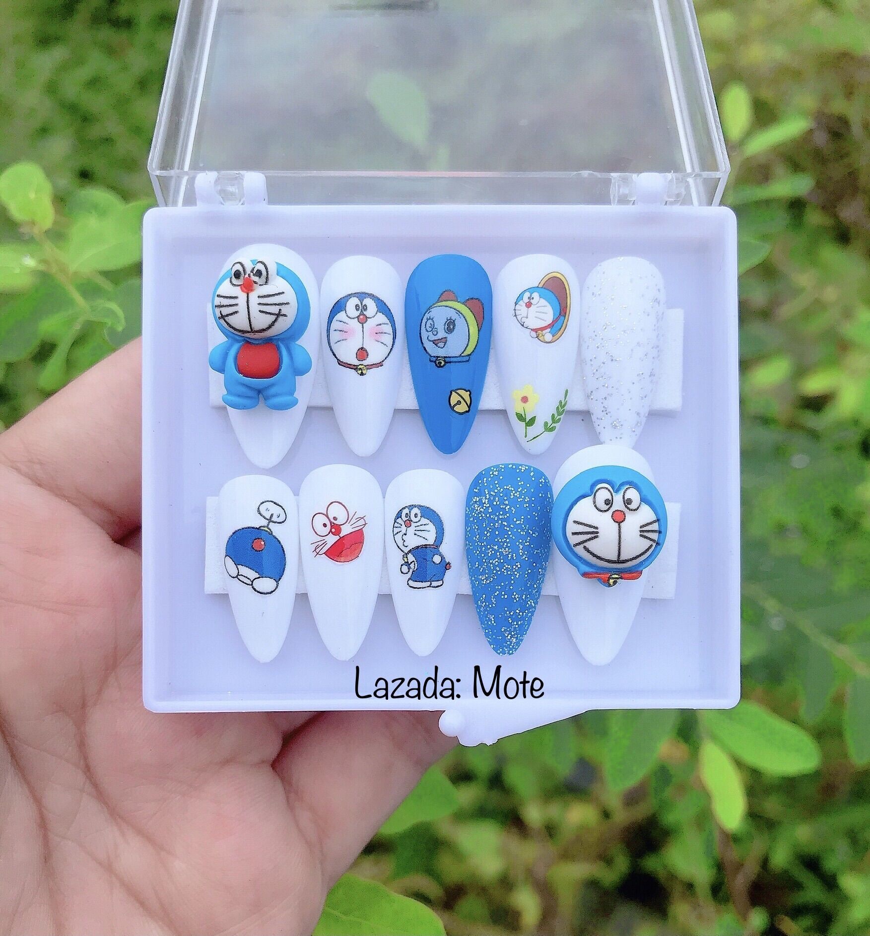 Nailbox Móng tay úp nails thiết kế Đoraemon