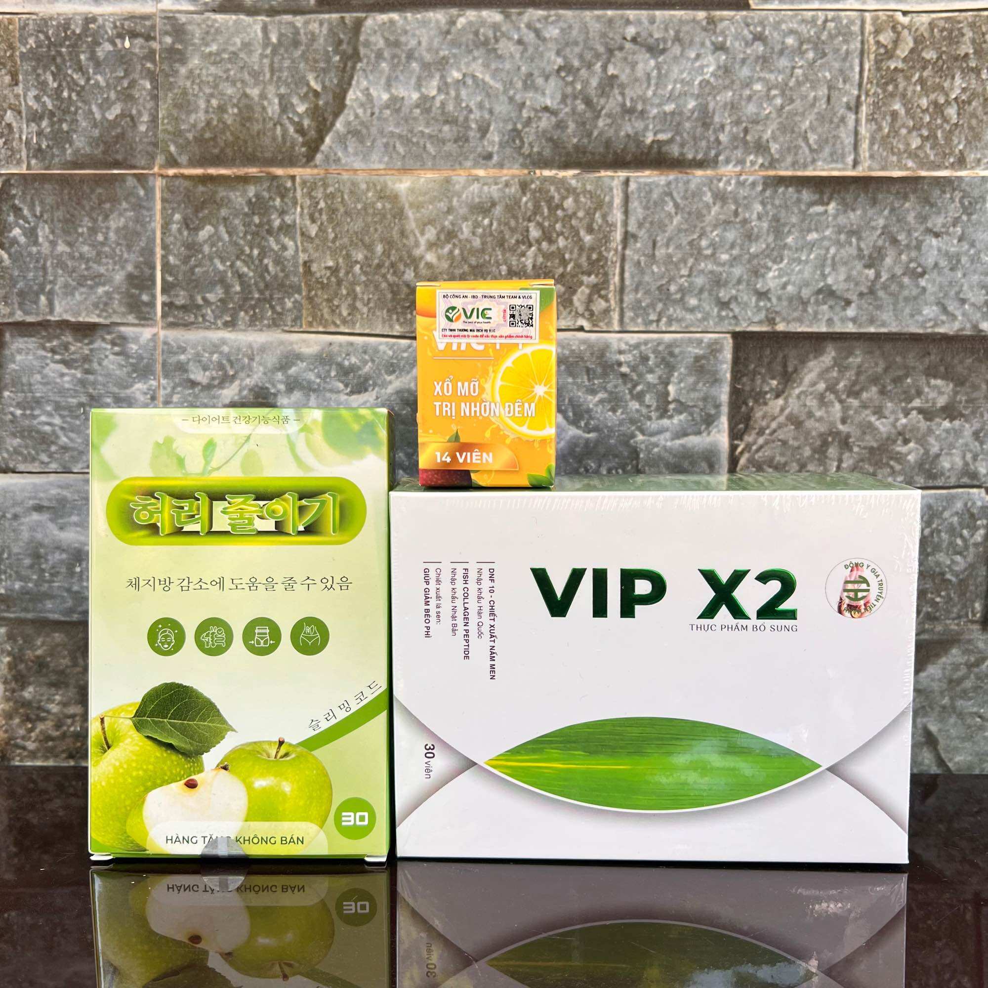 [HCM]GIẢM CÂN TIẾN HẠNH VIPX2 VIÊN GC IN LOGO GIẢM 4-8KG SAU 1 hộp