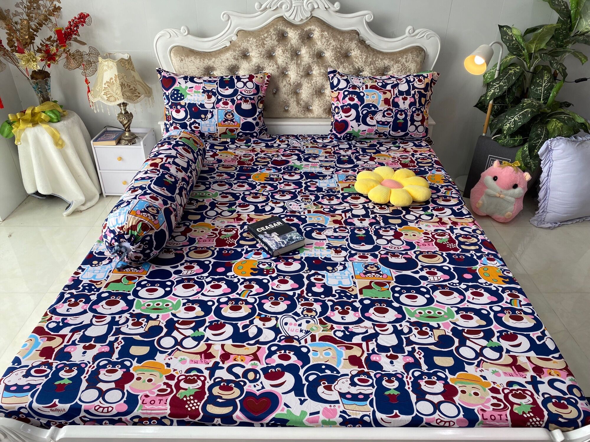 Bộ 4 món drap/ga áo gối thun lạnh hàn quốc