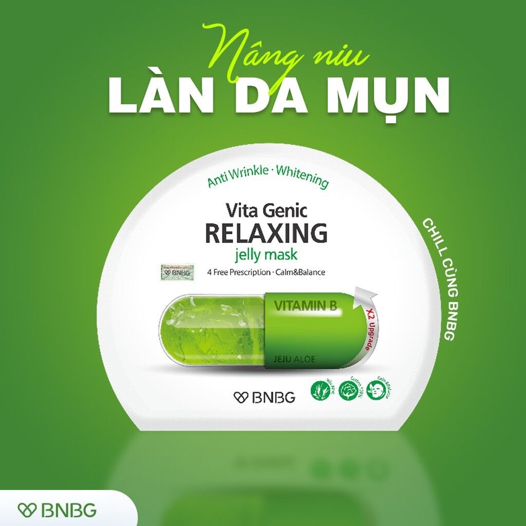 Combo 10 miếng mặt nạ dưỡng da Banobagi Vita Genic Jelly Mask -  Relaxing 30ml