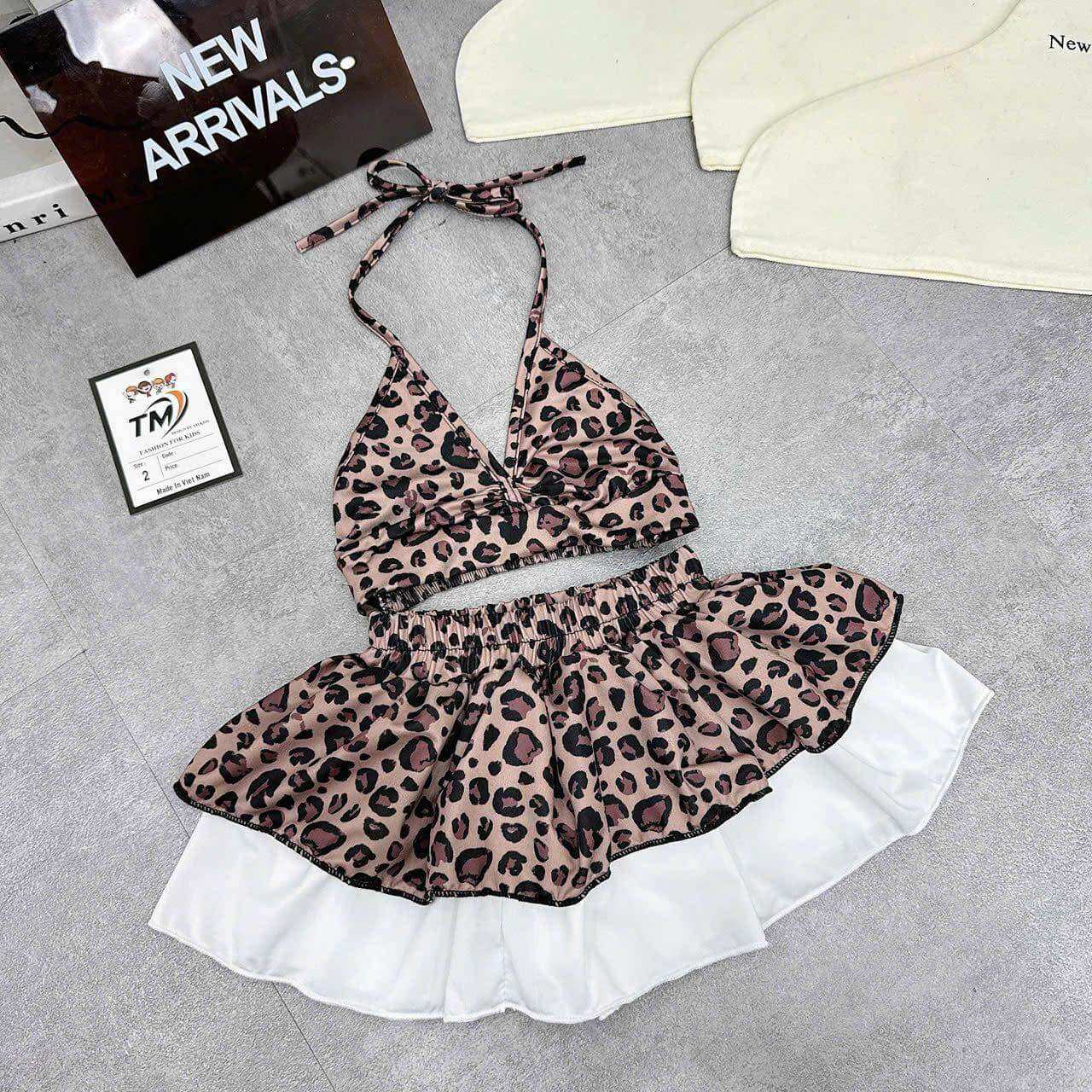 Đồ Bơi Beo 2 Mảnh Dáng Váy Xinh Cho Bé Gái Đi Bơi Đi Biển