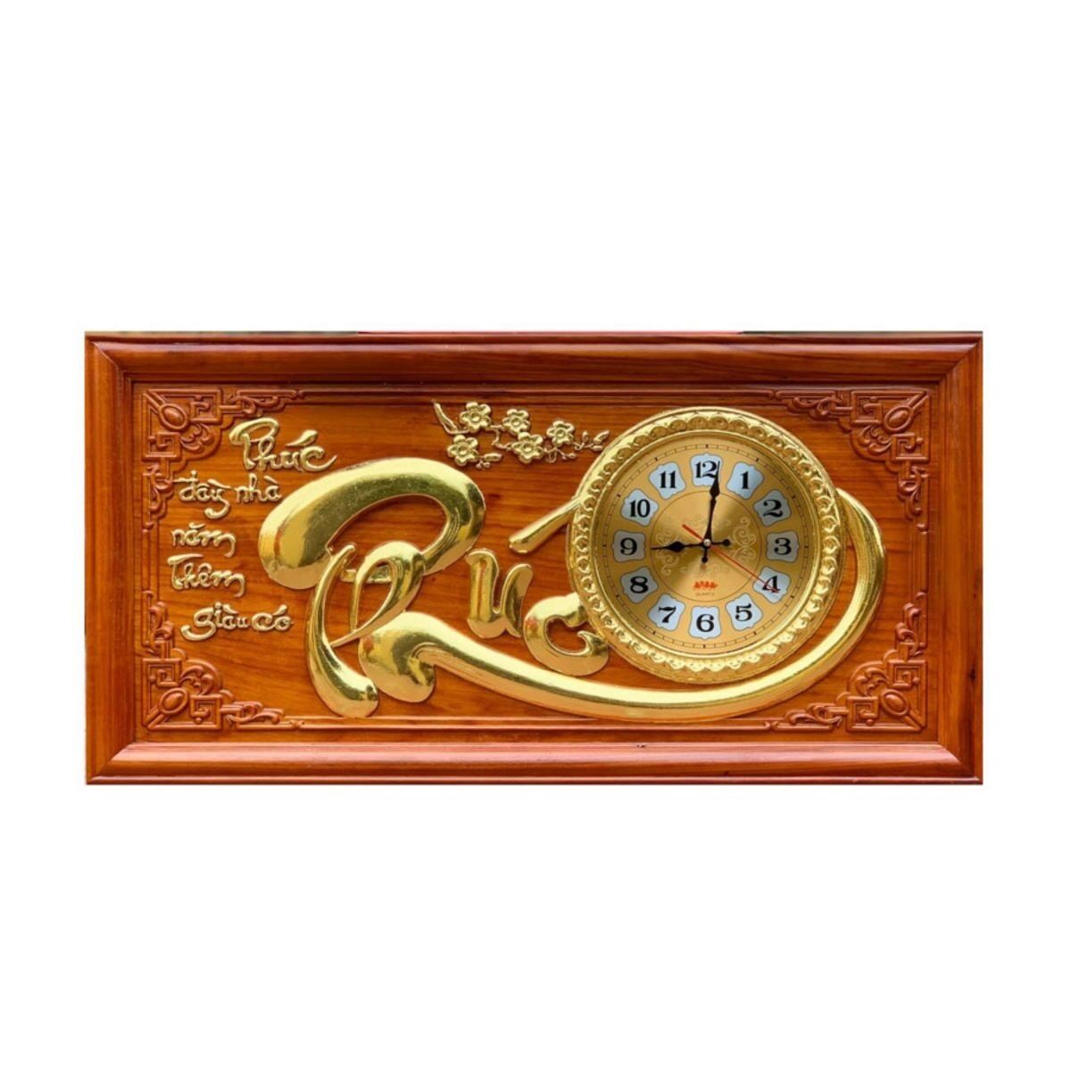 Tranh đồng hỗ gỗ (chữ Phúc)
