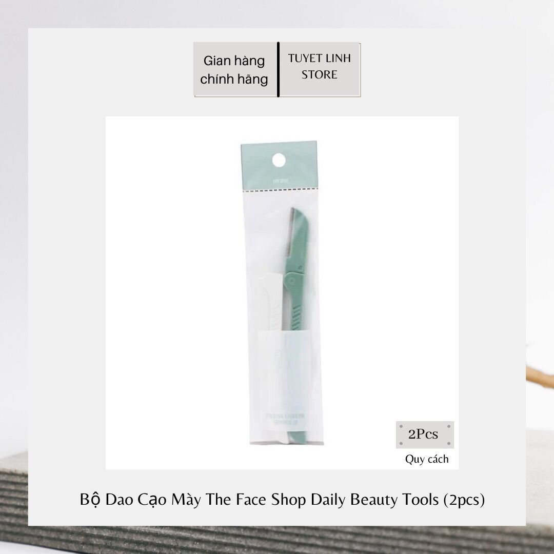 [2Pcs/Set] Dao Cạo Chân Mày The Face Shop Folding Eyebrow Trimmer Face Hair Razors Women Eyebrow Shaver Hair Removal Makeup Tool Folding Brow Shaver Makeup Tools (Product From Korea)