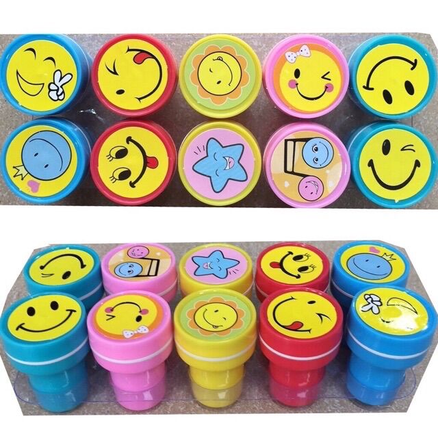 [HCM]Bộ 10 con dấu đồ chơi cho bé in hình số trái cây