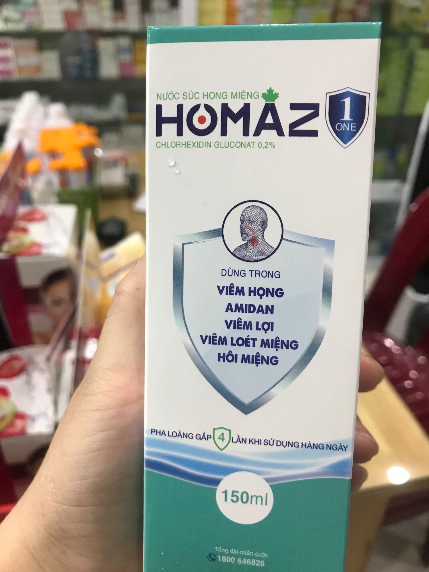 Nước súc miệng HOMAZ CHAI 150ml