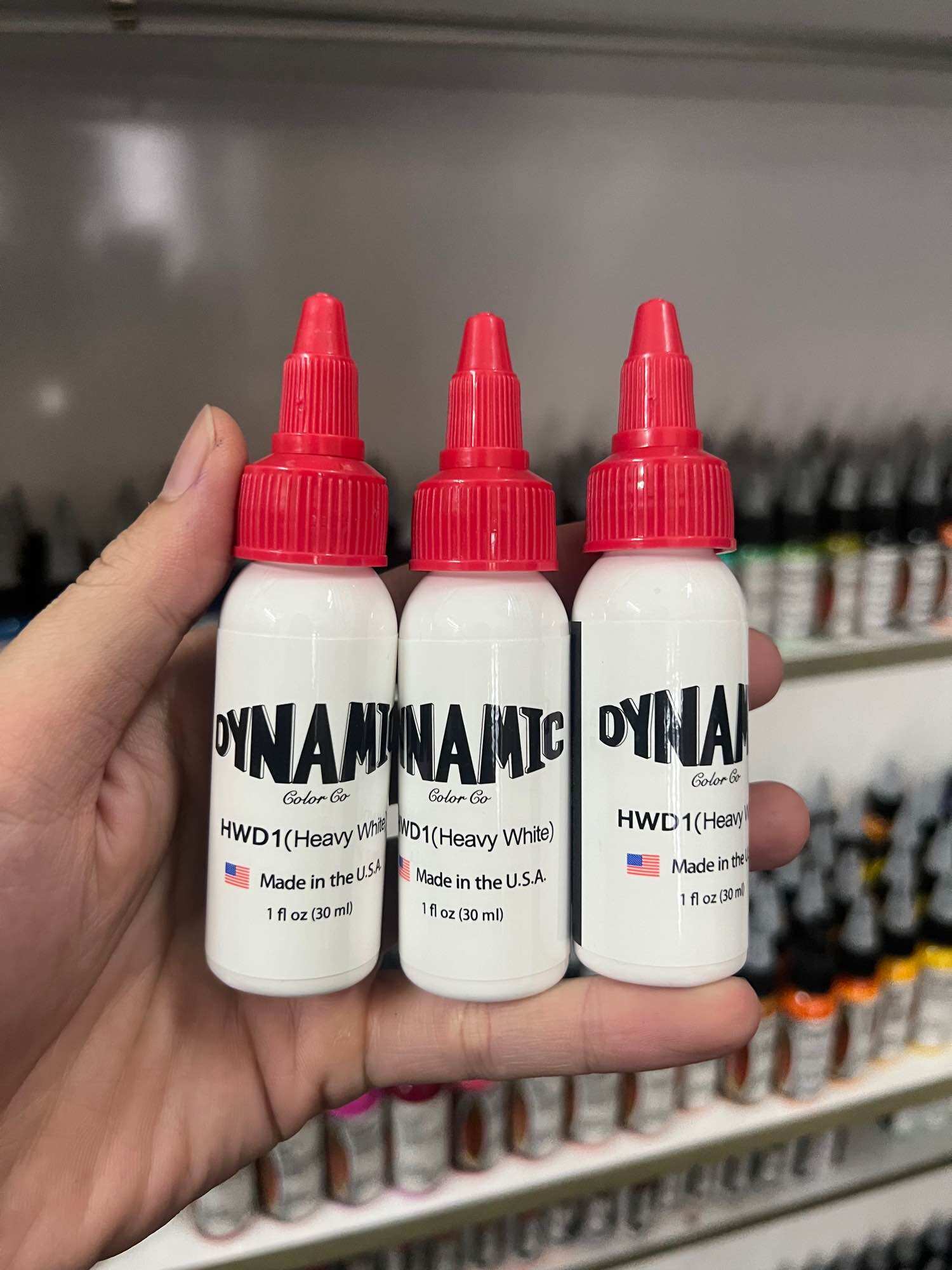 Mực xăm siêu trắng Dynamic Heavy white 30ml USA