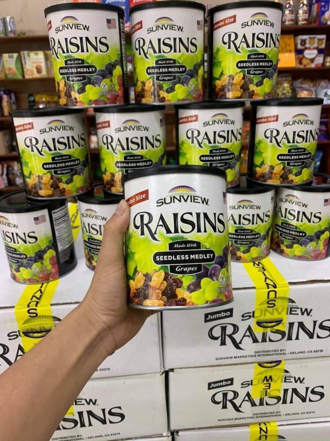 Nho RAISINS Mỹ SUNVIEW (Hộp 425gr)