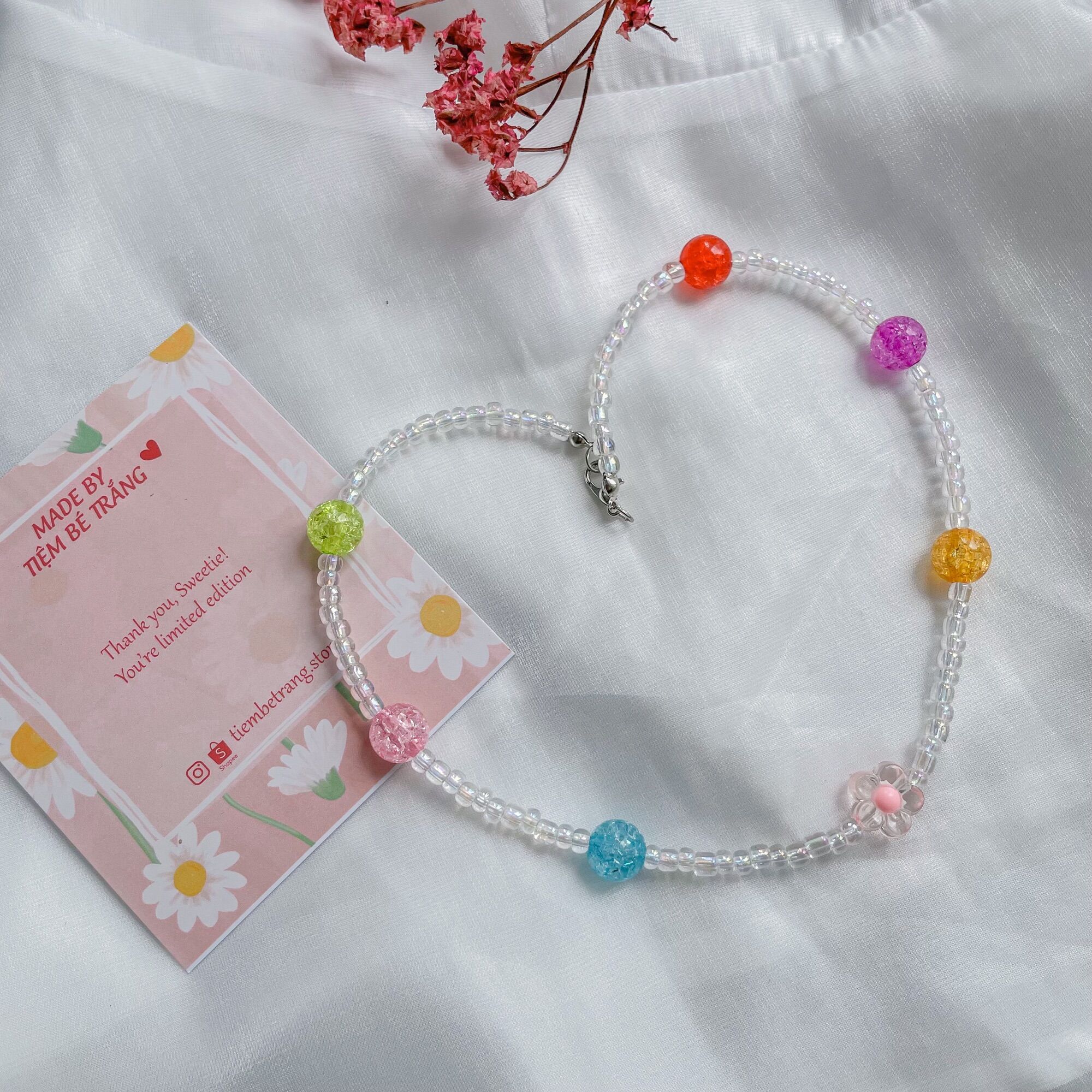 Dây Chuyền Hạt Cườm Nhiều Màu Sắc 🌈