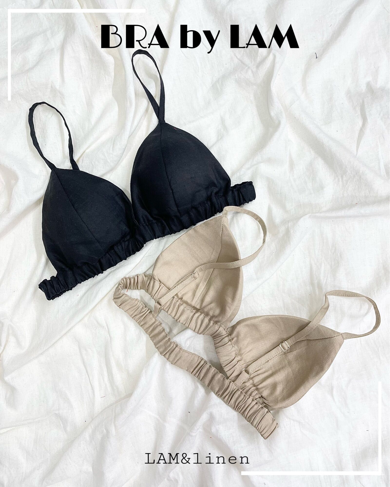 Áo ngực Bra vải Linen