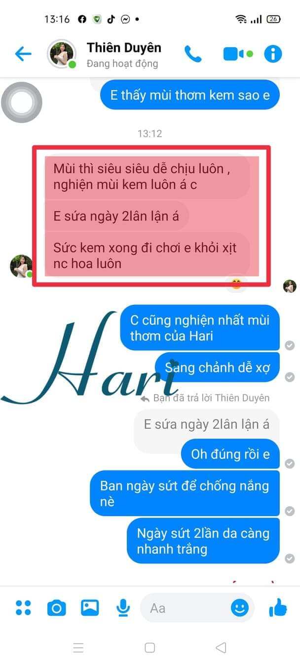 KEM BODY DƯỠNG DA HARI