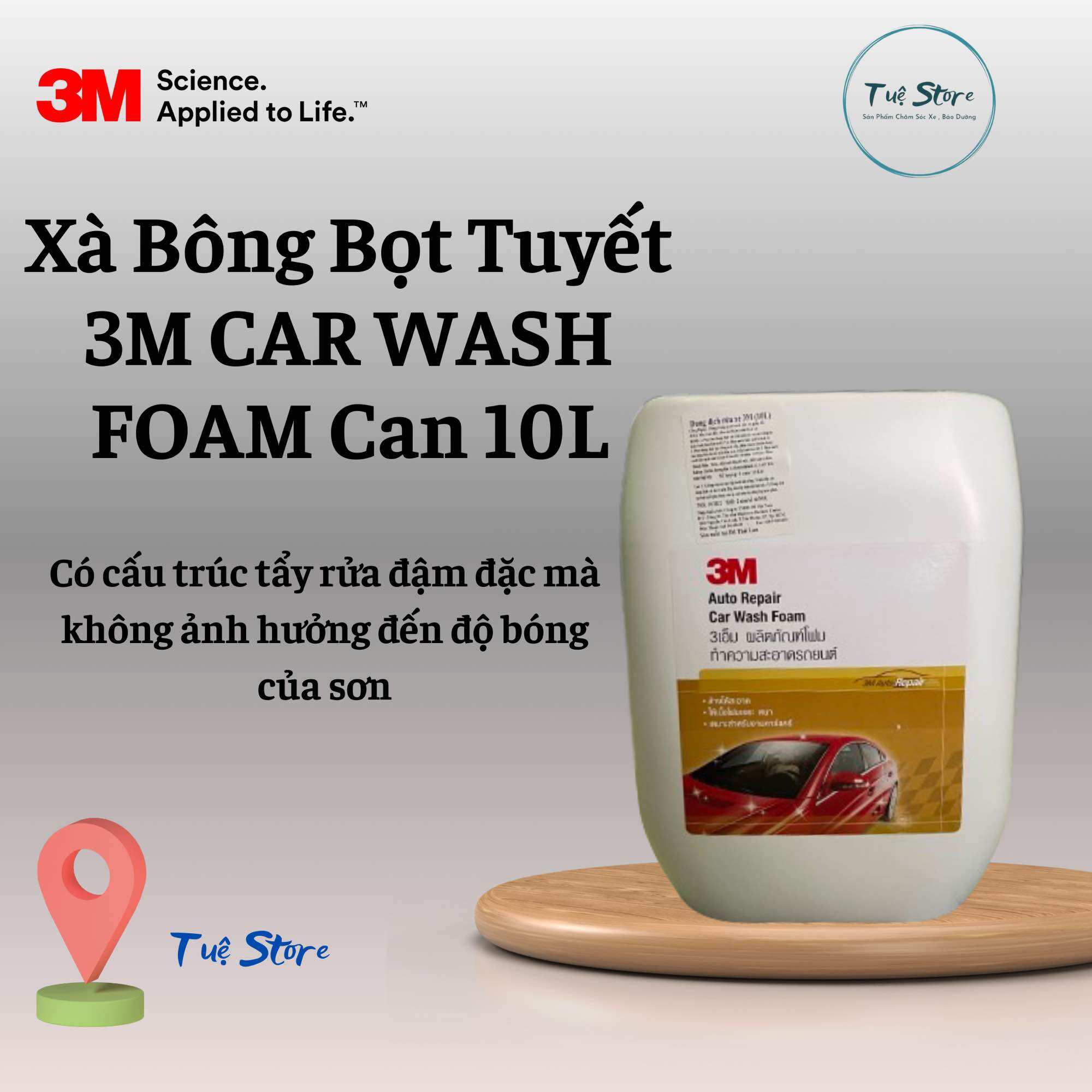 Xà bông rửa xe bọt tuyết 3m car wash foam can 10l