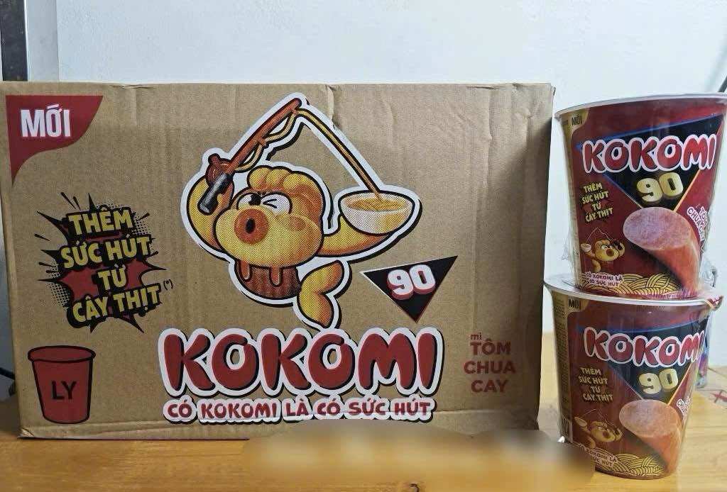 HCM Thùng 24 ly mì Kokomi Đại tôm chua cay 65g