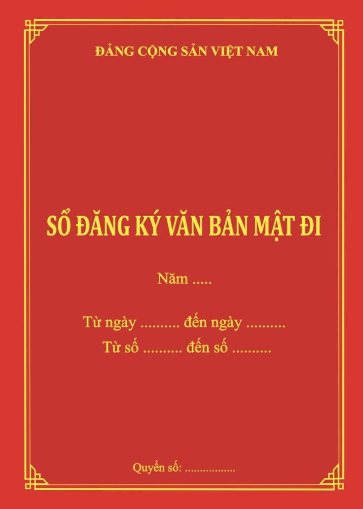 Sổ đăng ký văn bản mật đi