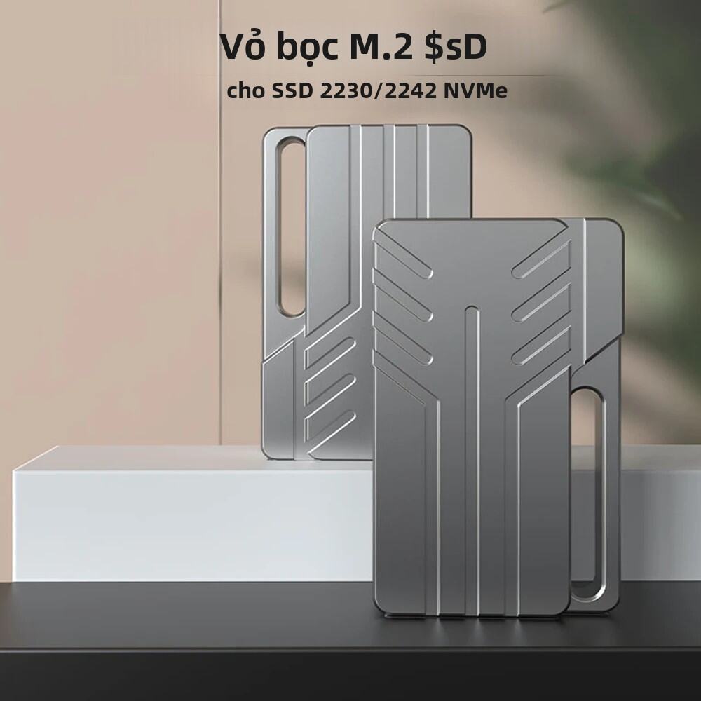 M.2 NVMe 2230 SSD Vỏ Ốp Lưng USB 3.2 Gen2 10Gbps Hộp Di Động Vỏ Nhôm Cho SN740/530/PM991a/BG4/BC711 