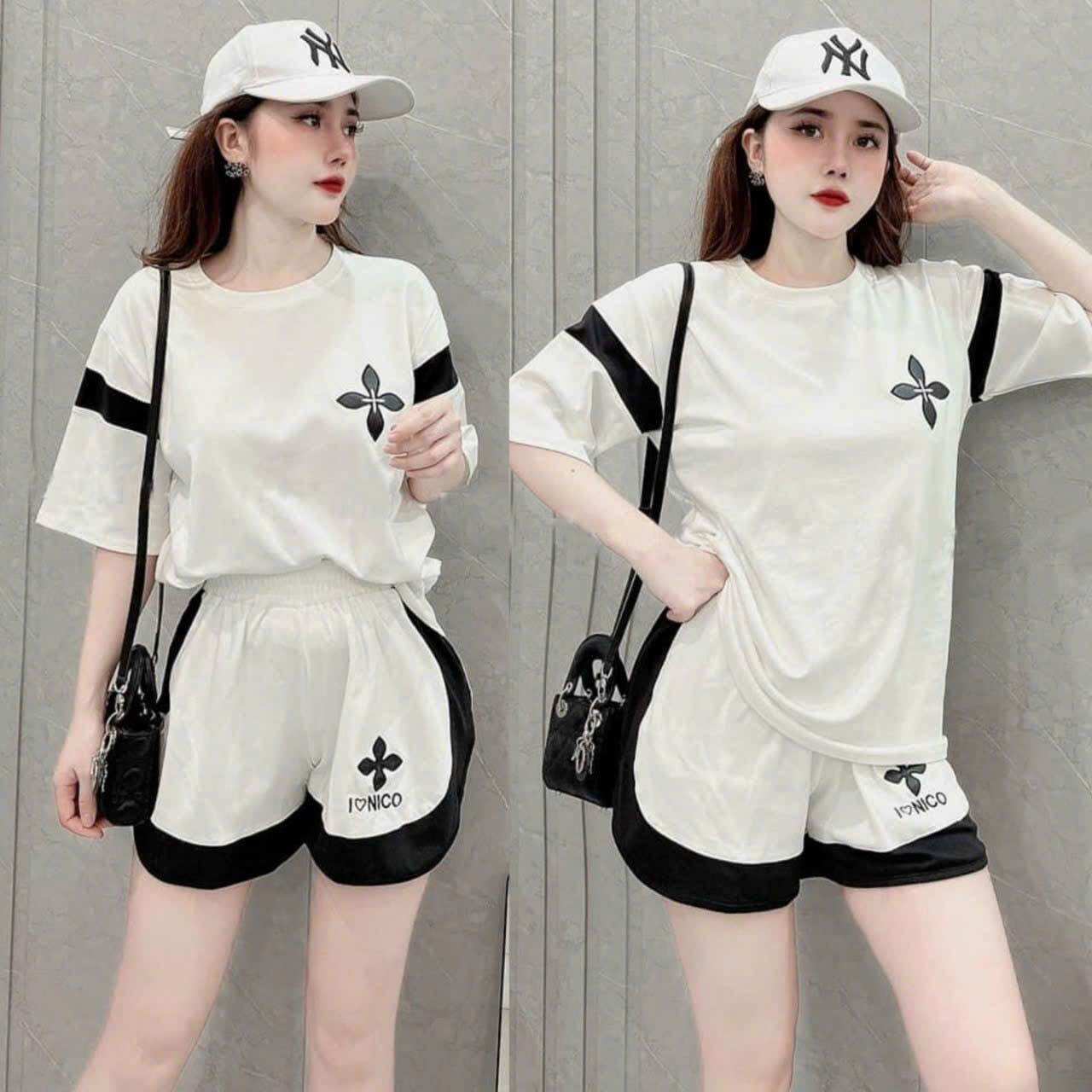 SÉT BỘ SHORT COTTON THÊU LOGO CAO CẤP