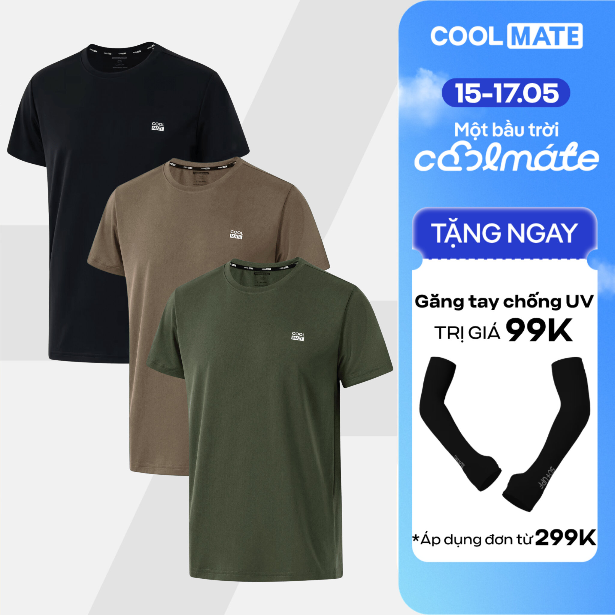 [TẶNG QUÀ ĐƠN TỪ 299K]Combo 03 Áo thun thể thao nam ProMax-S1 thấm hút nhanh khô - Coolmate