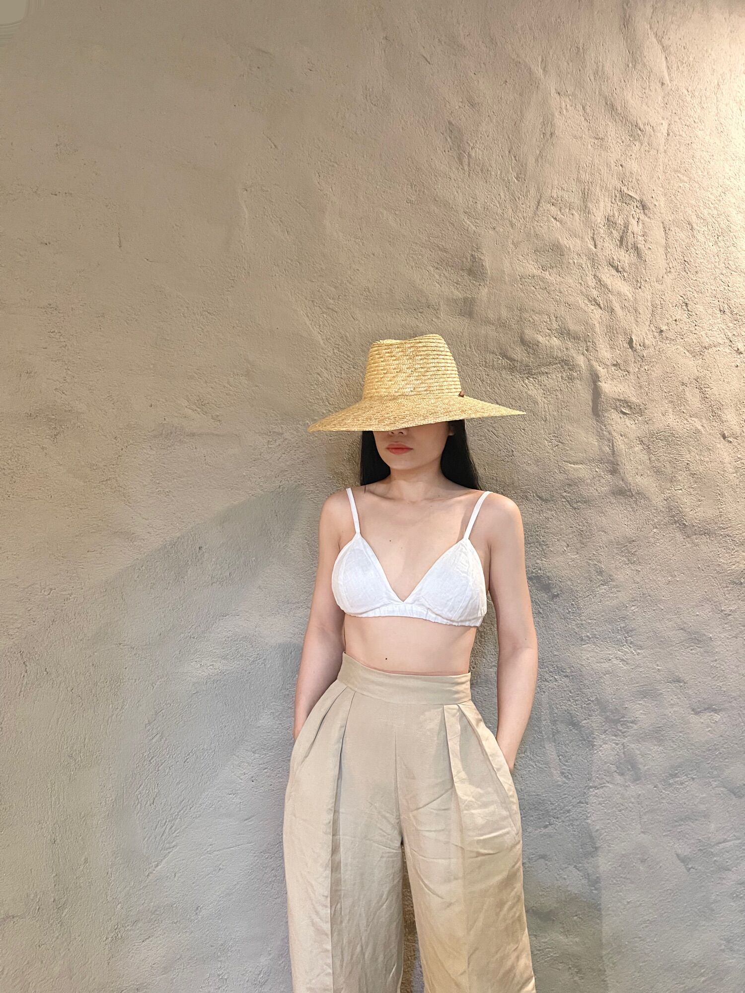 Quần dài ống rộng Linen cao cấp