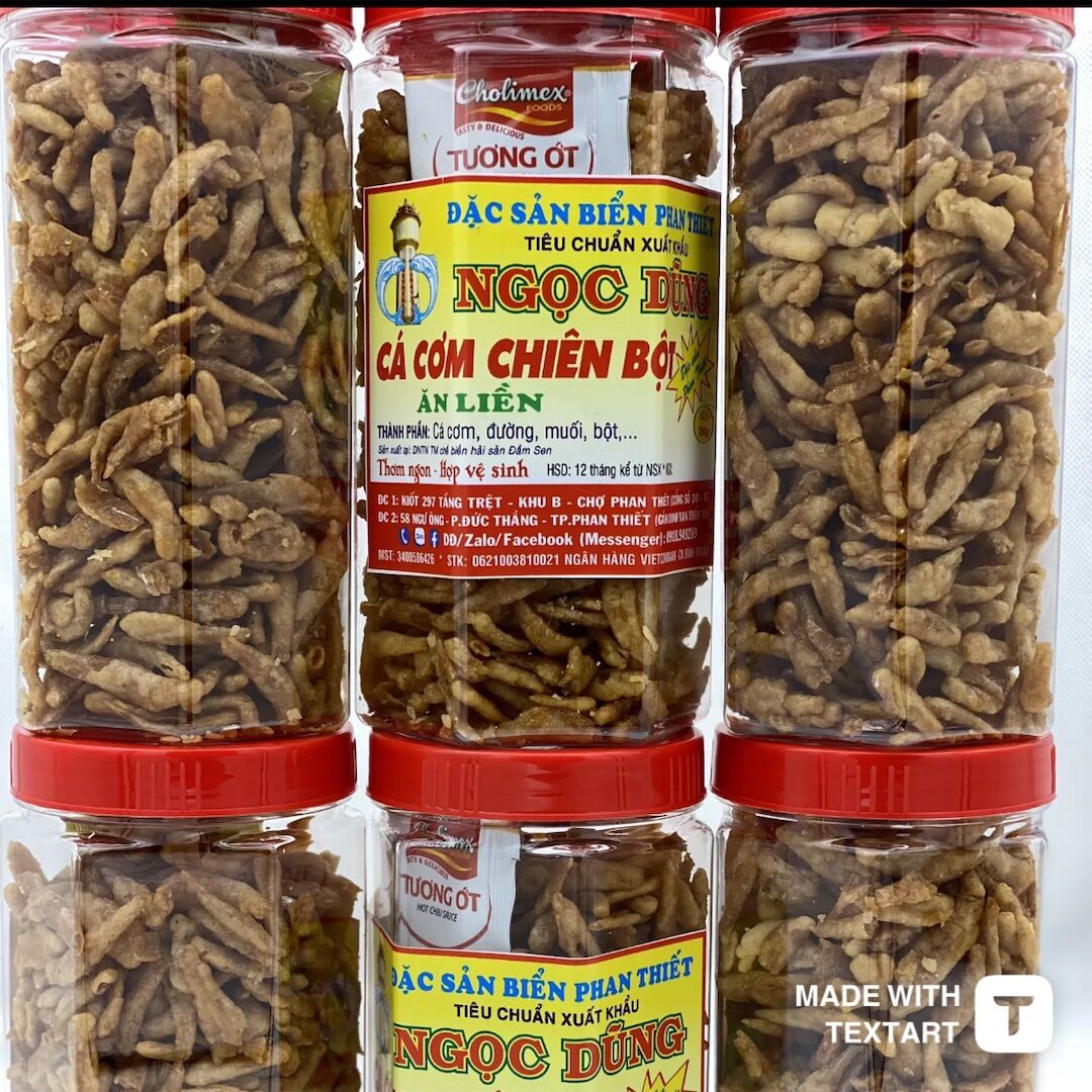 Cá cơm chiên bột giá 80k/200gram. Hải sản khô phan thiết