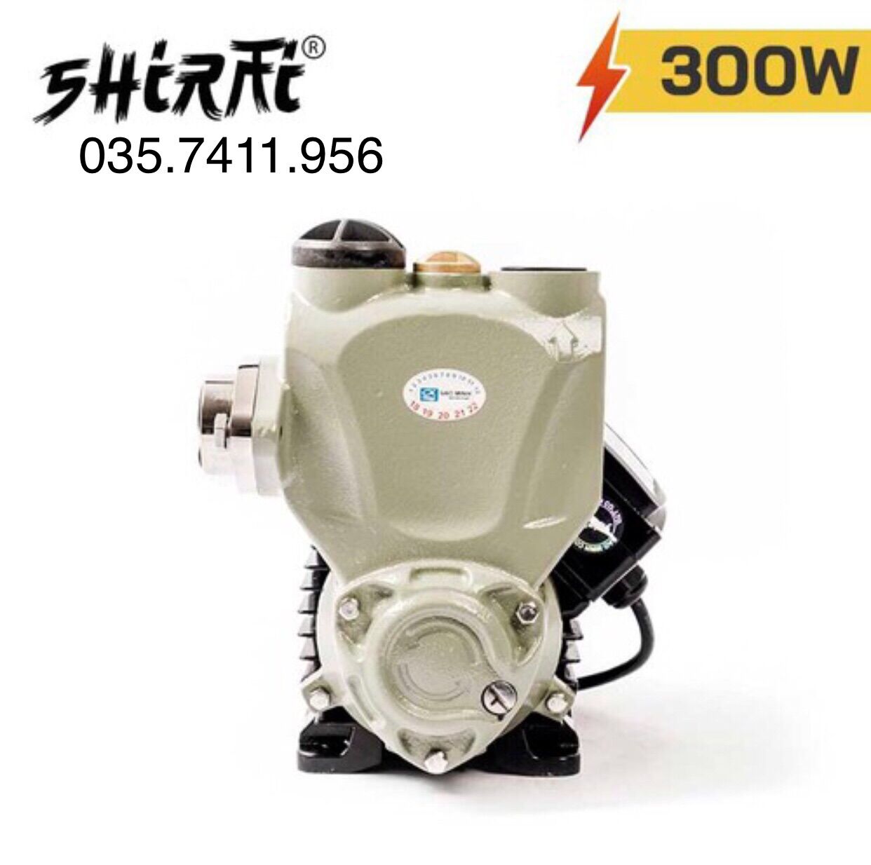 Máy bơm nước trân không đẩy cao shirai 300w