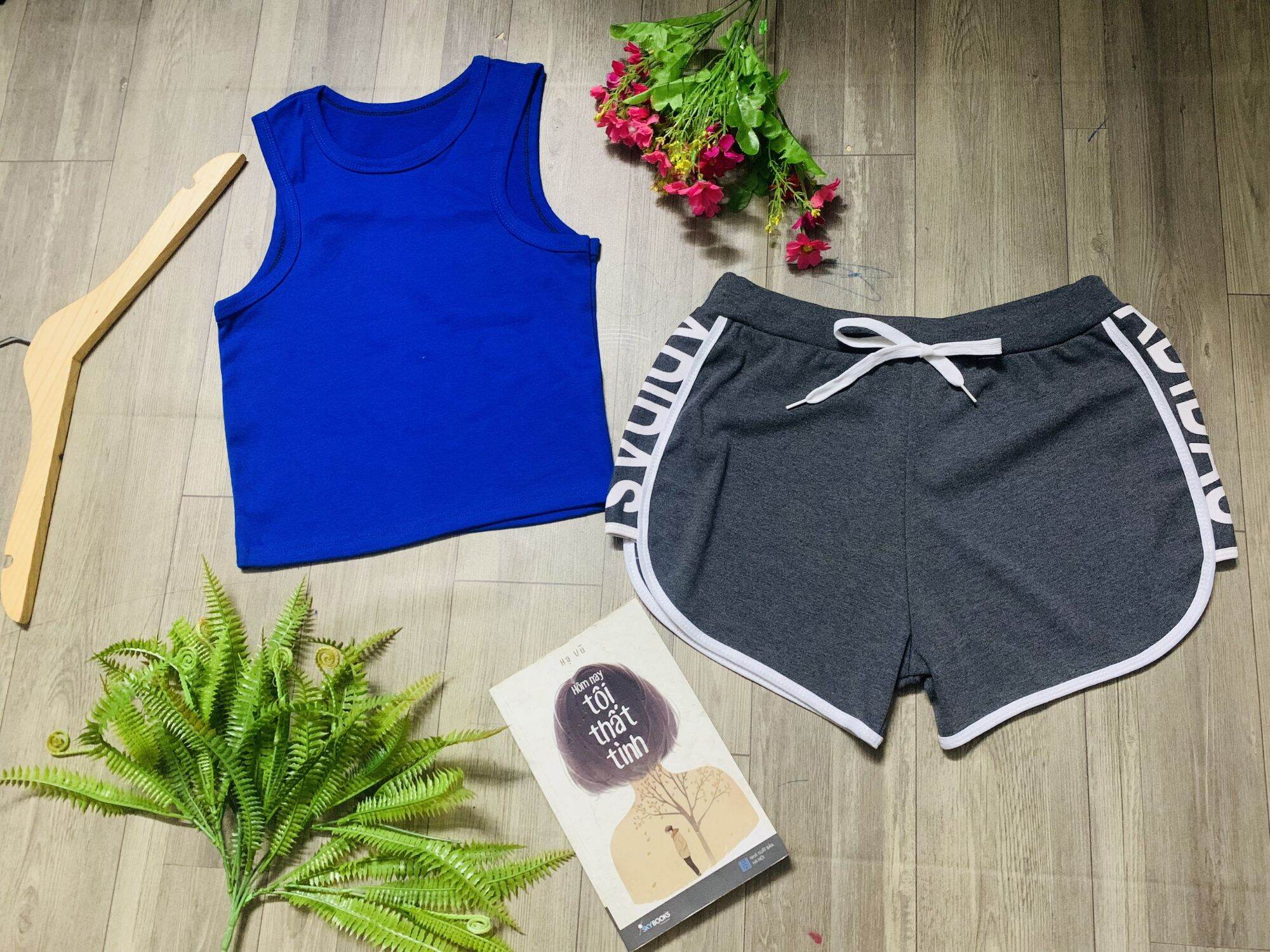 sét bộ áo ba lỗ + quần short