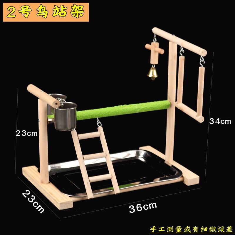 Cầu đứng bằng gỗ cho vẹt,lắp ráp,cầu mài móng,nhập khẩu,kích thước2334cm